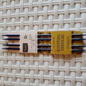 Vintage Sears Aluminum Knitting Needles Size 5 Double Point